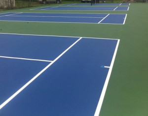 tennis court surfacing